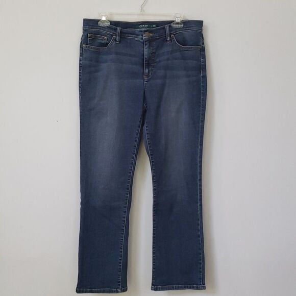 Lauren Ralph Lauren Jeans Womens sz 12P Straight Leg Denim - Picture 1 of 6